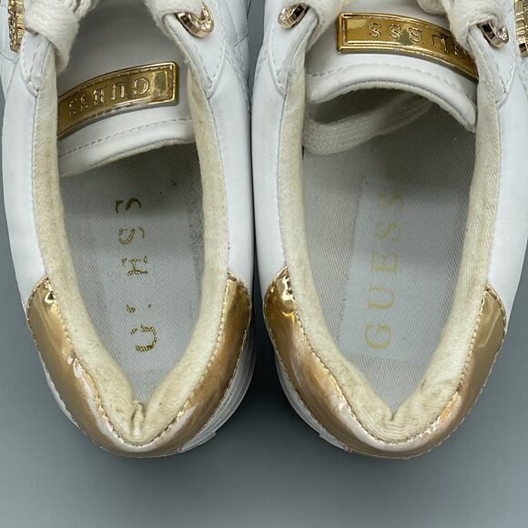 Guess Women’s Loven Lace up Sneakers White Size 7M - Picture 5 of 10